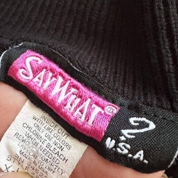Say What USA Open Knit Top Women's M L XL Black fairygrunge Whimsygoth Vintage - Picture 11 of 14